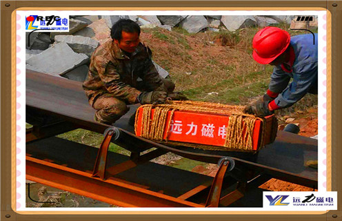 皮帶永磁盤除鐵器，湖南皮帶機(jī)永磁除鐵器參數(shù)_內(nèi)部磁塊安裝方法_湖南皮帶機(jī)永磁除鐵器型號價格