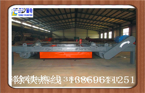 自卸式電磁除鐵器，福建超強(qiáng)干式自卸式電磁除鐵器_福建超強(qiáng)干式自卸式電磁除鐵器廠家配件_型號(hào)及工作視頻